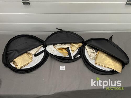 Manfrotto 32" Collapsible Reflector Discs (Gold/Silver/White) w/ Carry Cases Qty 3