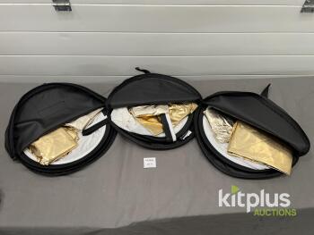 Manfrotto 32" Collapsible Reflector Discs (Gold/Silver/White) w/ Carry Cases Qty 3