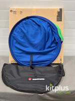 Manfrotto LLLC5687 5x6 ft Collapsible Reversible Chroma Key Blue/Green Background with Case - 3