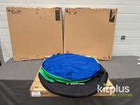 Manfrotto LLLC5687 5x6 ft Collapsible Reversible Chroma Key Blue/Green Background with Case Qty 3 - 2