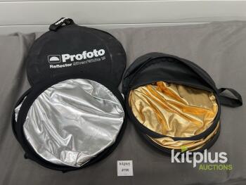 Profoto Silver/White & Impact Gold 32in Collapsible Light Reflectors with Carrying Cases