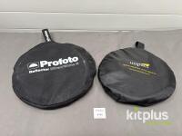 Profoto Silver/White & Impact Gold 32in Collapsible Light Reflectors with Carrying Cases - 2