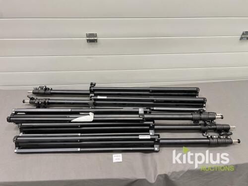 Set of 4 Air-Cushioned 3-Section Aluminum Light Stands, 8.5 ft Max Height, Black
