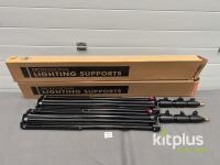 Professional Lighting Stands, 10.2 ft Max Height, 66 lbs Capacity, Set of 2