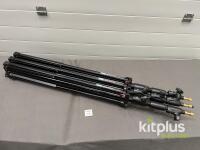 Manfrotto 1004BAC Light Stands, 12' Max Height, 19.8 lb Load Capacity, Lot of 3