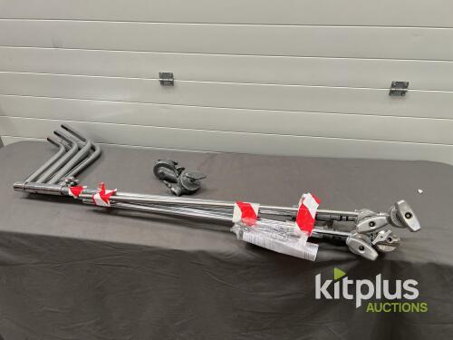 Avenger Chrome C-Stand Kit with 40" Arm and 3 Grip Heads, Sliding Leg, Steel Construction