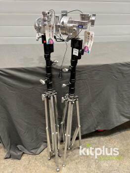 ARRI Combo Lighting Stands 1004, 10.5 ft Max Height, Aluminum, Serial Numbers 1280 & 1239