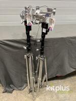 ARRI Combo Lighting Stands 1004, 10.5 ft Max Height, Aluminum, Serial Numbers 1280 & 1239