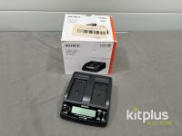 Sony AC-VQ1051D Dual Bay L-Series Li-ion Battery Charger LCD Display, 8.4V Output, Serial #15103001516