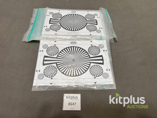 Vocas Backfocus Chart and White Card (A4) &ndash; 8.27 x 11.69 inches, 16:9 & 4:3 Aspect Ratios