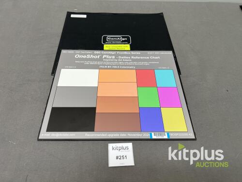 DSC CamAlign OneShot Plus Dailies Reference Chart, A3 Size, AcuFlect Surface, ITU-R BT.709-5 Standard