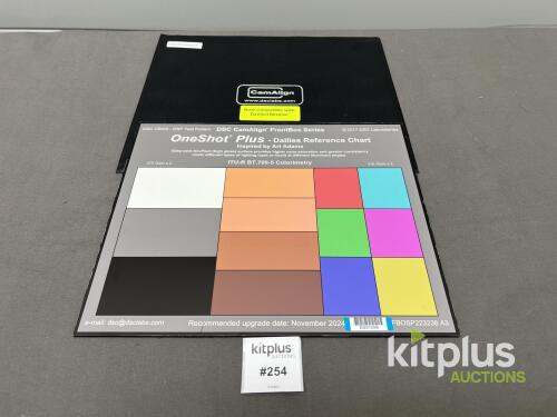 DSC CamAlign OneShot Plus Dailies Reference Chart, A3 Size, AcuFlect Surface, ITU-R BT.709-5 Standard