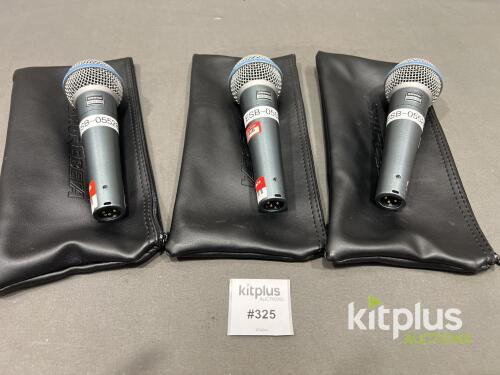 Shure Beta 58A Dynamic Supercardioid Vocal Microphone with Pouch, ESB-0552x, XLR