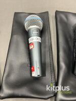 Shure Beta 58A Dynamic Supercardioid Vocal Microphone with Pouch, ESB-0552x, XLR - 3