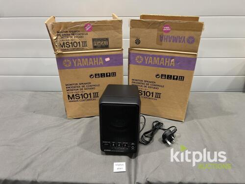 Yamaha MS101 III Powered Monitor Speaker, 10W Output, 10 cm Full-Range Cone, Original Packaging
