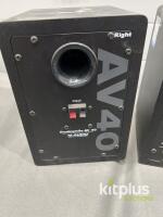 M-Audio Studiophile AV 40 Powered Speakers, 40W/pair, 4&rdquo; Woofer, Two Stereo Pairs - 3