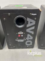 M-Audio Studiophile AV 40 Powered Speakers, 40W/pair, 4&rdquo; Woofer, Two Stereo Pairs - 5
