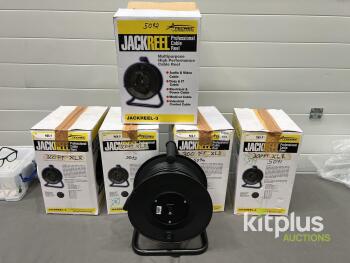 TecNec JACKREEL-3 Professional Cable Reel with 300ft 3-Pin XLR Canare L-4E6S &ndash; Asset Tag 5091