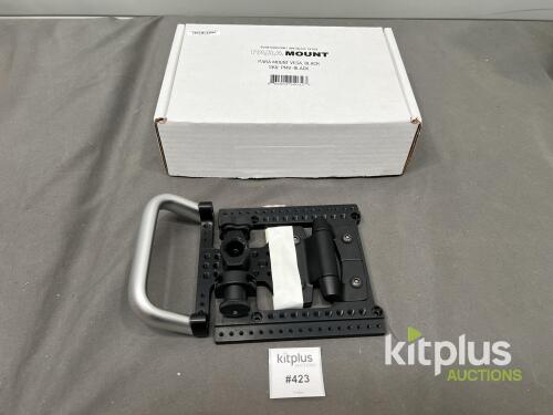 Rigid Designs PARA MOUNT VESA Monitor Mount, Black, Model PMV-BLACK, S/N 001435, CNC Aluminum