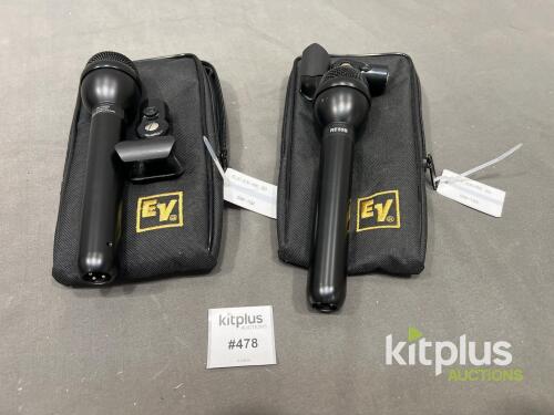 Electro-Voice RE50B Dynamic Omni Microphones with Cases & Clips, XLR, 150 Ohms
