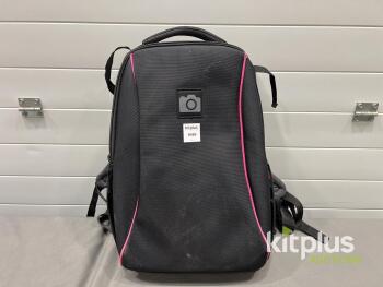 Camera Backpack Black/Pink, Padded Dividers, Fits DSLR/Mirrorless