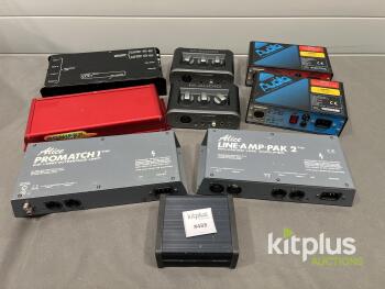 Lot of Pro Audio Interfaces & Utility Boxes: M-Audio Fast Track, Alice, Canford, Sonifex, Audio Developments