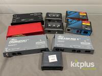Lot of Pro Audio Interfaces & Utility Boxes: M-Audio Fast Track, Alice, Canford, Sonifex, Audio Developments