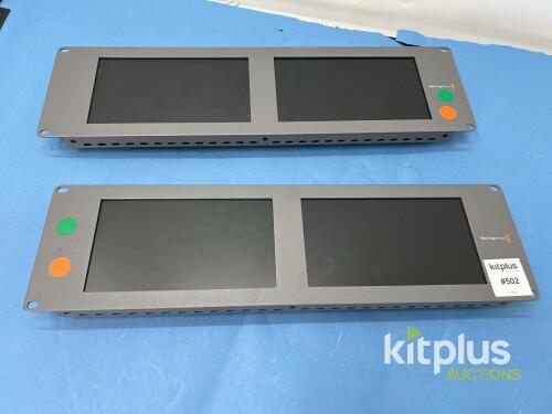 Blackmagic Design SmartView Duo Dual 8" Rackmount Monitors, 3G-SDI Inputs, 3 RU