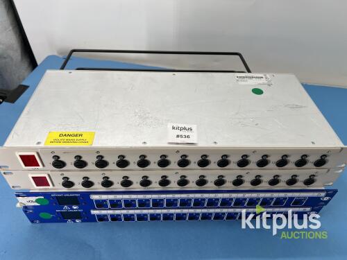 Bryant Unlimited NDU 114PFA & BU 114P 19" 2U 14-Way XLR Rackmount Power/Audio Distribution Units
