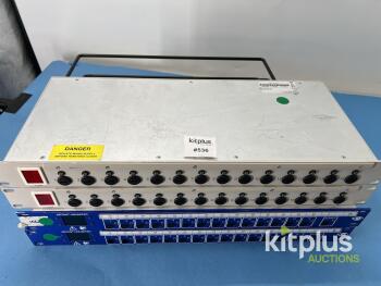 Bryant Unlimited NDU 114PFA & BU 114P 19" 2U 14-Way XLR Rackmount Power/Audio Distribution Units