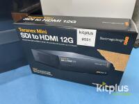 Blackmagic Teranex Mini SDI to HDMI 12G Converter and Universal Rack Shelf, 1RU, Ultra HD - 2
