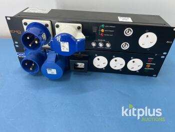 EMO Canford Rackmount Mains Distribution Unit, Model 42-661, 32A IEC60309 Inlet, 2U, Serial 934061