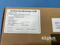 Bravour TH-10A 10-Port USB-A 3.0 Charging & Sync Hub, 5V 2.1A per Port, Steel Casing - 2