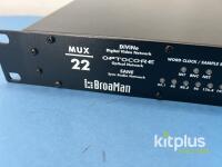 BroaMan MUX22 Broadcast Optical Multiplexer, 16 Video Channels, 1RU - 2
