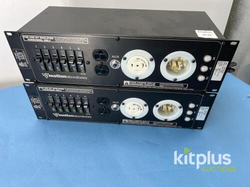 Motion Laboratories 1005-3Kx-4177-0001 Rackmount Modular PDU, 30A, 6 Circuits, XLR & NEMA Outputs