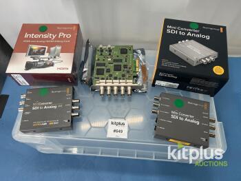 Blackmagic Intensity Pro PCIe Capture Card & SDI to Analog 4K and HD Mini Converters, Boxes Included