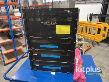 Evertz 500FR Routing Frames & M:VIEW-3 3000MVP Multiviewer, 128x128 SDI, Redundant PSU, Installed Cards