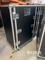 Large Equipment Road Case with Casters, 48"x26"x56", Removable Lid, Black, Label Window - 2