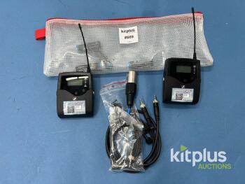 Sennheiser SK 500 G4 Wireless Bodypack Transmitter Pair, 606&ndash;678 MHz, Lavalier Mic, Mesh Pouch