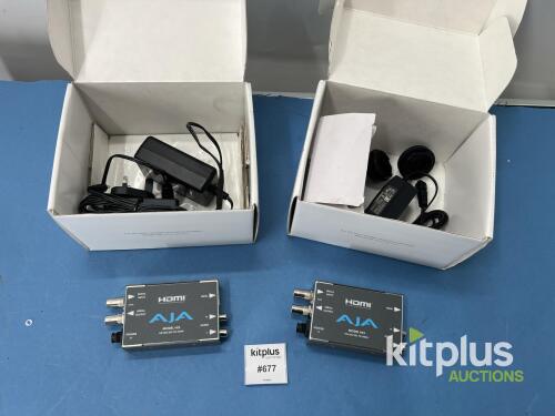 AJA HI5 HD/SDI to HDMI Mini-Converters, Model HI5, With Power Adapters, Serial K0273090
