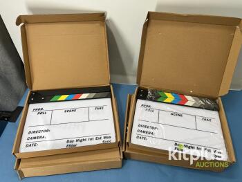 AFAITHD SA009 Professional Acrylic Clapperboard with Color Sticks, 9.85x11.8 inches
