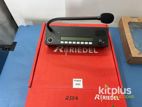 Riedel DCP-5108 Digital Control Panel Intercom, 8 Keys, Gooseneck Mic, LCD, Serial 1251004140035