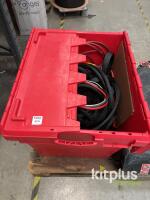 Bulk Lot Assorted Power Cables & Wire Harnesses, Mixed Gauges, 6&ndash;15 ft, Storage Tote #710