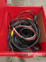 Bulk Lot Assorted Power Cables & Wire Harnesses, Mixed Gauges, 6&ndash;15 ft, Storage Tote #710 - 2