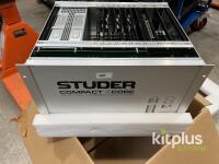 Studer OnAir 3000 Digital Mixing System with Compact SCore DSP Rack & 5 Touch Displays Inc. Studer 6-Channel Motorized Fader Module - 6
