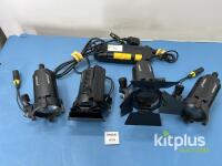 Dedolight DLH4 4-Light Kit, DT24-1E 24V/150W Power Supply, Barndoors, Cables &ndash; Excellent Condition