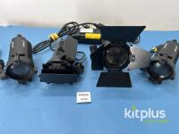 Dedolight DLH4 4-Light Kit, DT24-1E 24V/150W Power Supply, Barndoors, Cables &ndash; Excellent Condition - 2