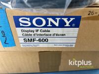 Sony SMF-600 Display IF Cable 32.8ft (10m), 19-pin D-sub, For BVM/PVM Monitors, In Box, Japan - 2