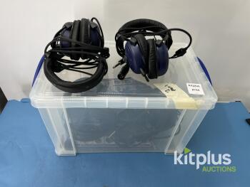 Audio-Technica BPHS1 Broadcast Headset Lot &ndash; 6 Units, XLR & 1/4" Connectors, Boom Mic