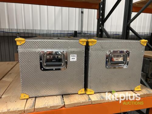 Case Design Heavy-Duty Aluminum Flight Case, 32"x16"x16", Reinforced Corners, Asset #804